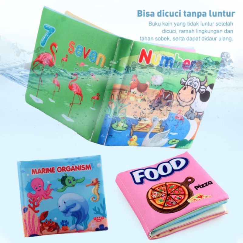 BLB KIDS Buku Kain Edukasi Bayi Pendidikan Anak Usia Dini Pra Sekolah Kognitif Book Bisa Dicuci