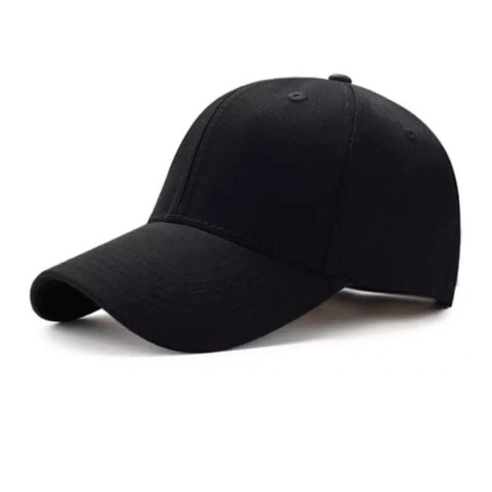 TOPI SANTAI    TOPI POLOS - Topi Baseball Polos Murah Putih  DAN HITAM golf topi santai murah