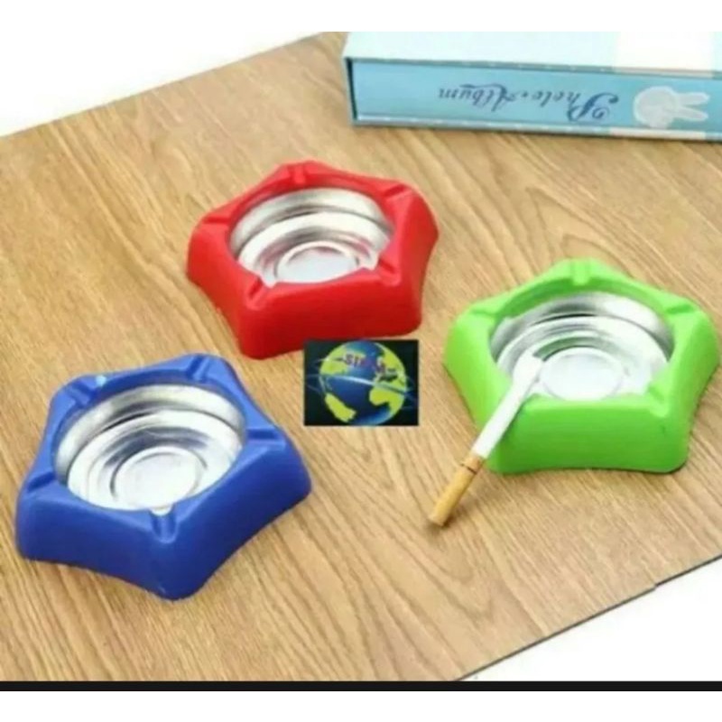 asbak bintang segi warna stainless besar