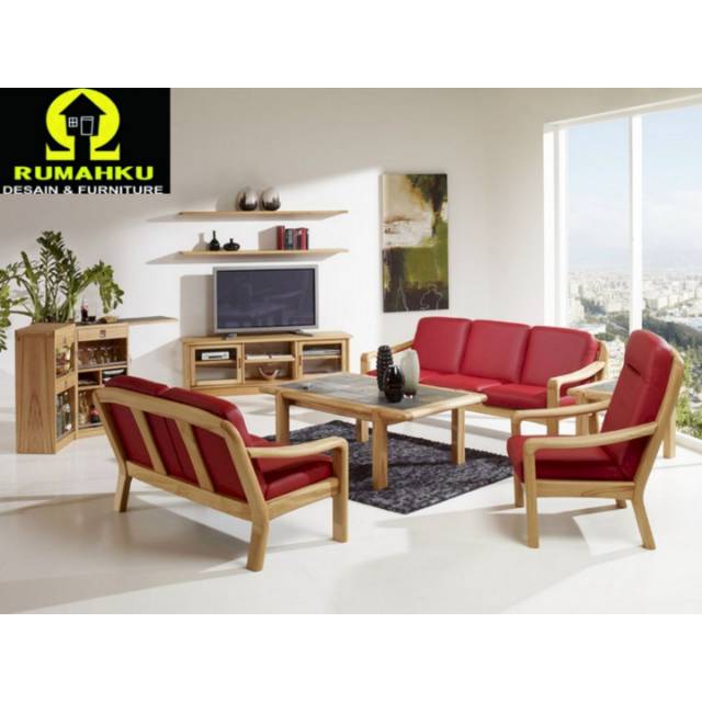 1 set kursi ruang tamu minimalis