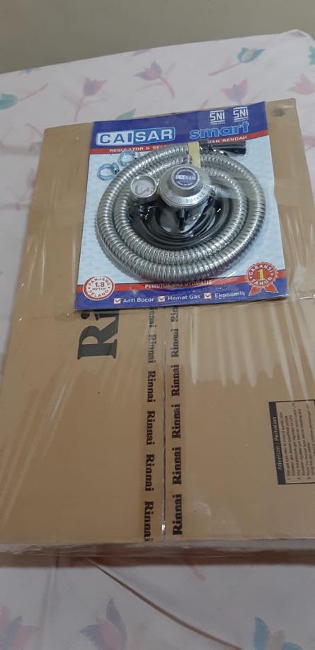 Rinnai Ri-302s Kompor Gas 2 Tungku + (selang & Regulator Caisar)