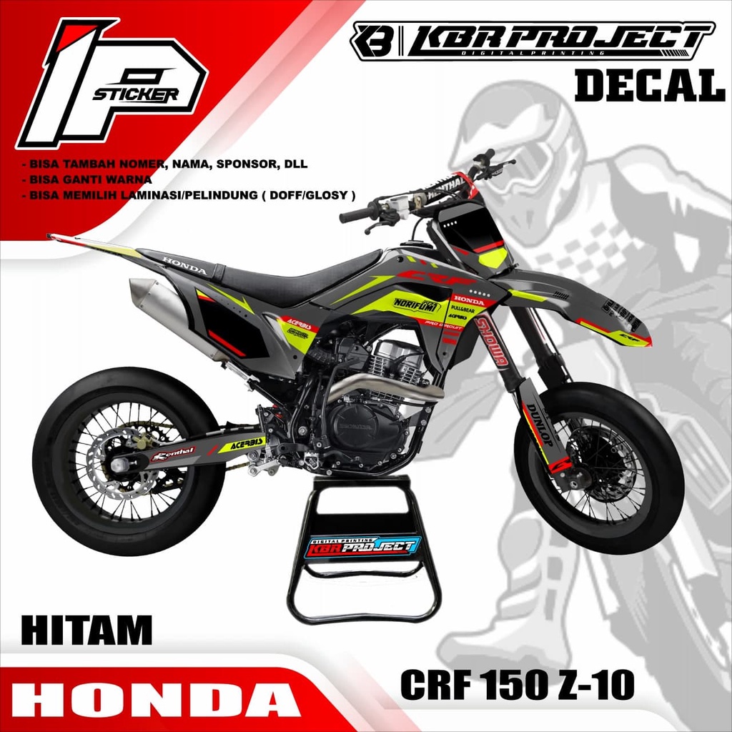 DECAL CRF 150 MOTOR HONDA CRF 150 STICKER VARIASI RACING Z-10 (COD) STIKER MOTOR