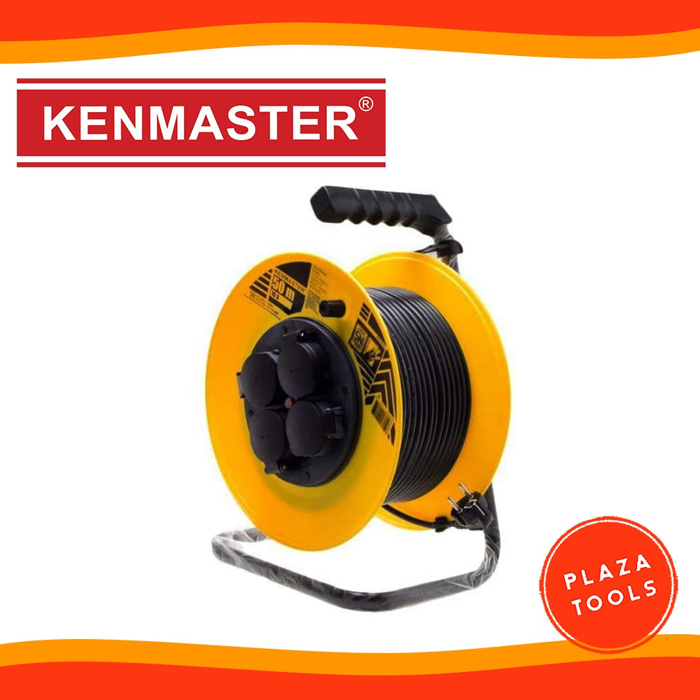 Kabel Roll 50 Meter KENMASTER 10A Kabel Rol 4 Lubang 50M