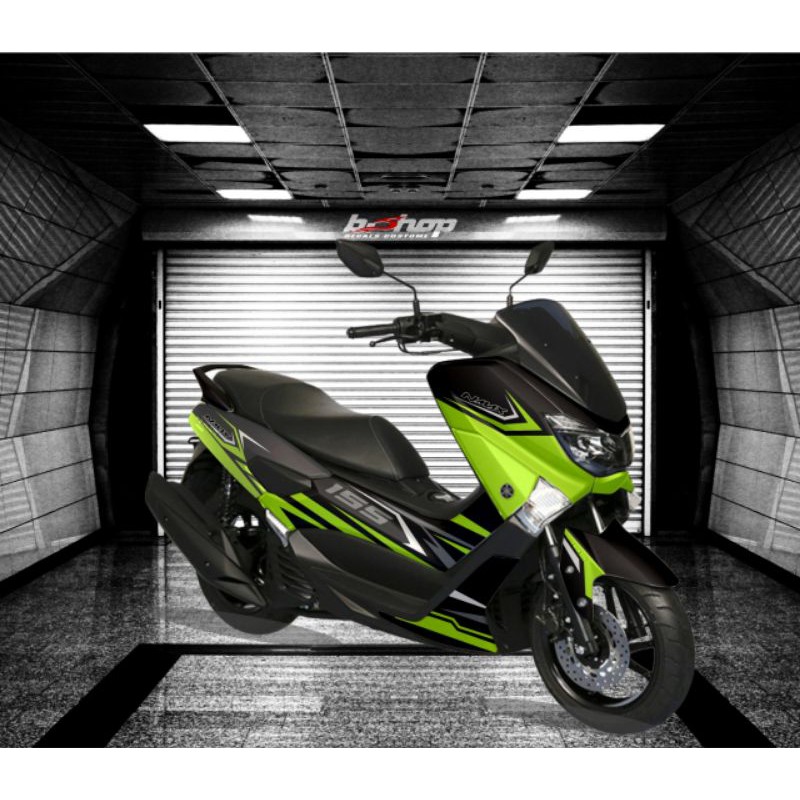 Decal sticker Yamaha NMAX 155 stabilo hijau variasi full body