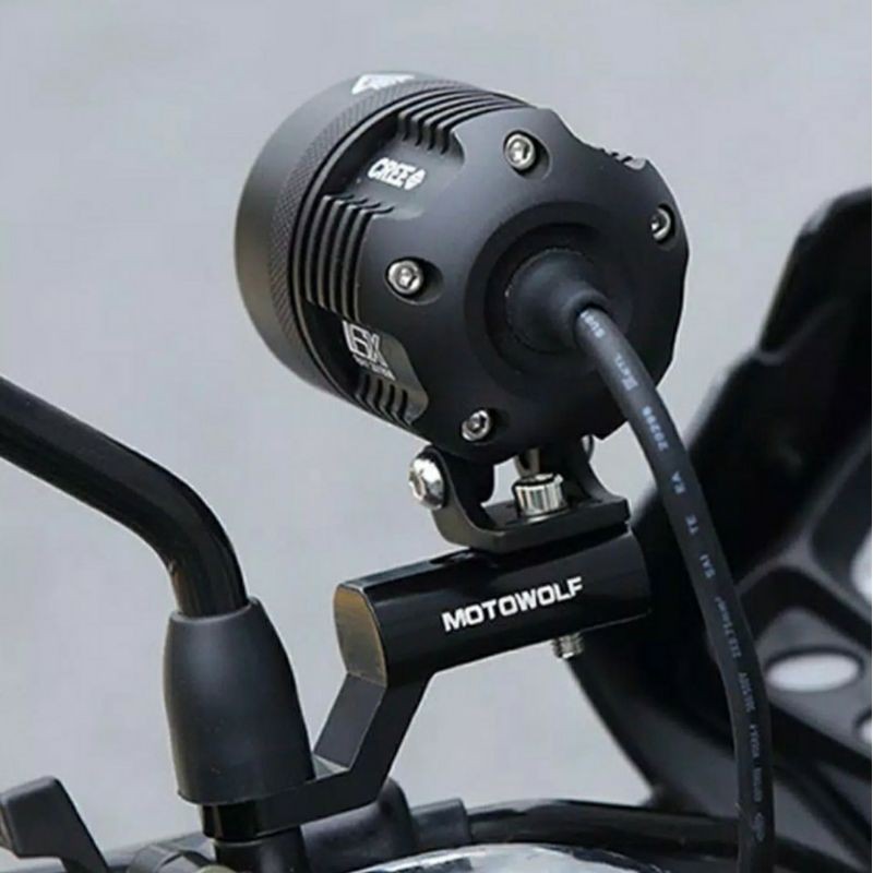 Motowolf Breket dudukan lampu tembak spion motor universal nmax aerox lexi vario beat adv pcx dll