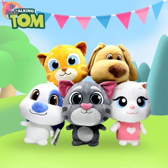 Boneka Talking Tom Kucing Bahan Yelvo Tinggi 30cm Berlabel SNI Viral Terbaru