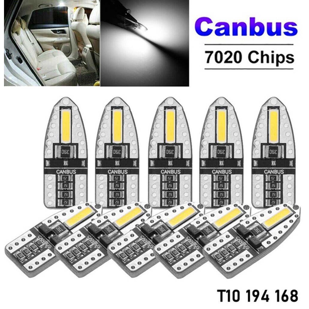 Lanfy Lampu LED Canbus T10 7020 SMD Lampu Interior Mobil Xenon Putih Lampu Sinyal 6000K Lampu Baca