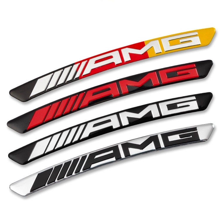 Amg 4 Pcs Sticker Dekorasi Velg Mobil Bahan Aluminum