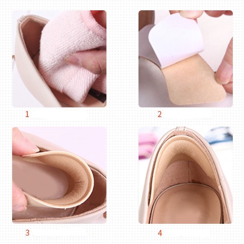 1 Pasang Pengganjal Ganjalan Ganjelan Bantalan Ganjal Ganjel Busa Spons Insole Insol Sol Alas Tumit 4D Sepatu Kebesaran Wanita 3 Layers OSM AS0002