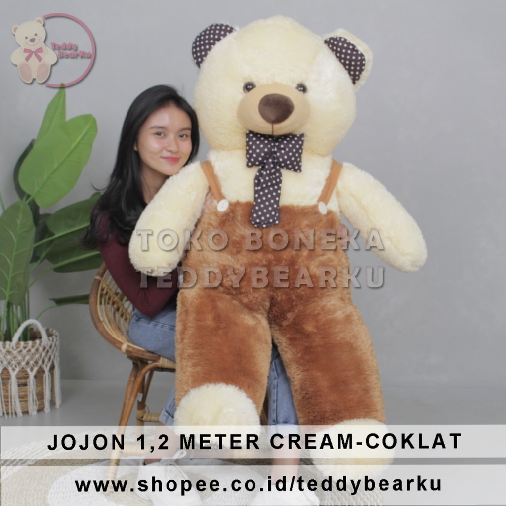 TEDDY BEAR SUPER JUMBO 1,2 METER POLKADOT JOJON LUCU SUPER LANGKA