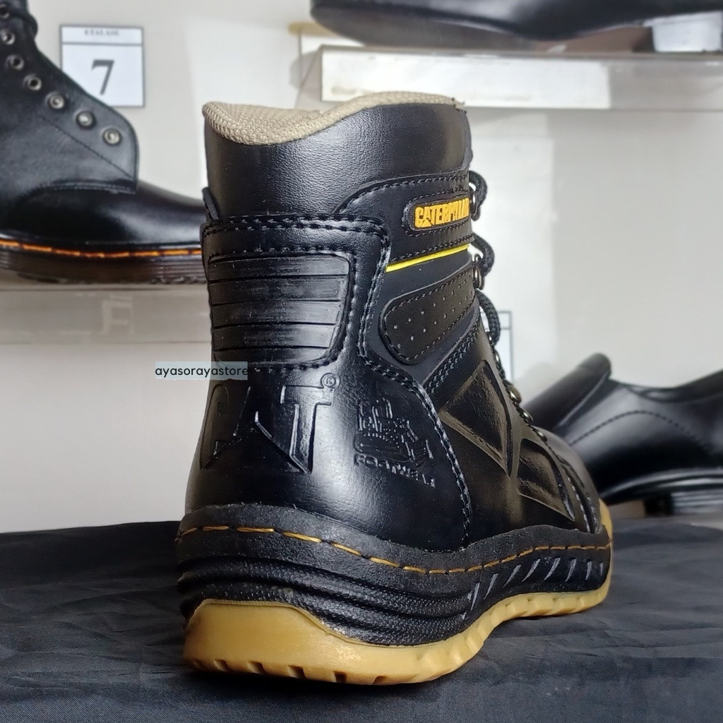 Sepatu Safety Boots Ujung Besi Pria Caterpillar Bisa Untuk kerja Touring dan Nongkrong