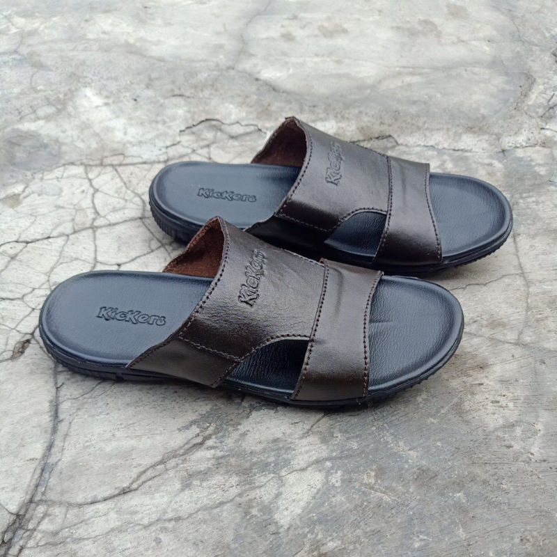 sandal Kickers 02/sandal kulit pria/sandal cowok terbaru/sandal murah/sandal fashion/sandal casual