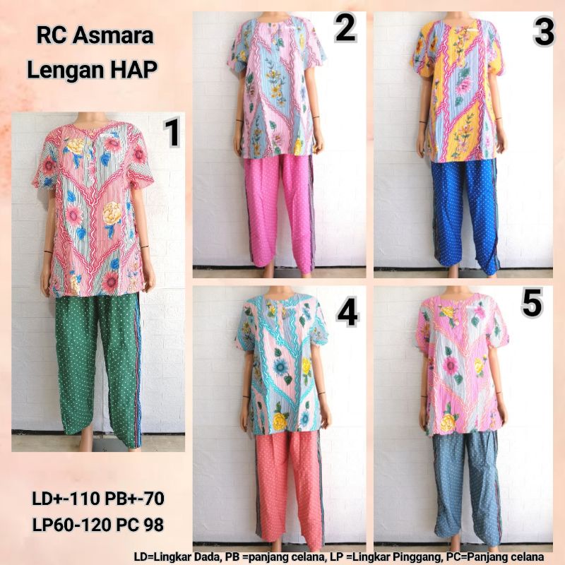 SETELAN HAP RC ASMARA CELANA PANJANG BUSUI FRIENDLY POLBUNG