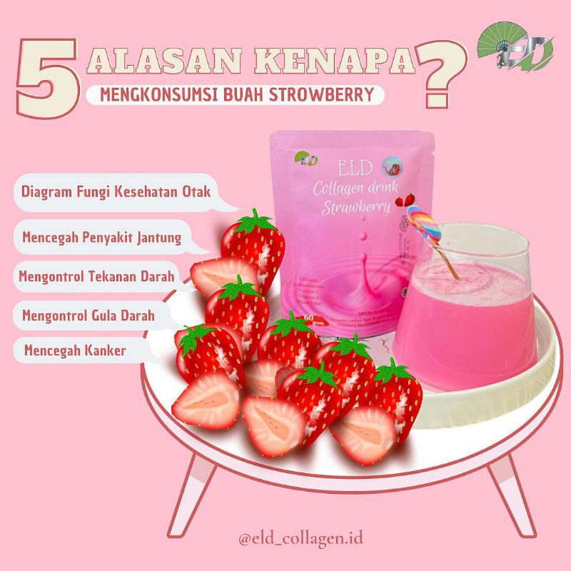 

eld collagen drink rasa Almond & stroberi