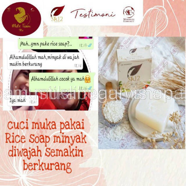 SABUN BERAS HERBAL SR12 TERLARIS..!! RICE SOAP / SABUN JERAWAT BPOM / KULIT BERMINYAK &amp; SENSITIF