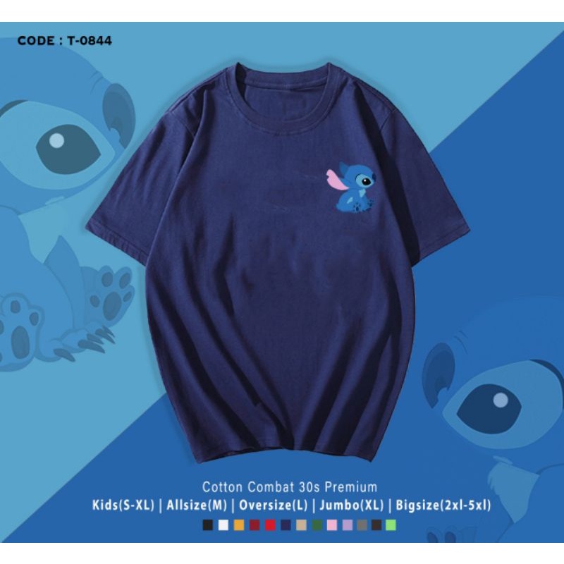 KAOS KATUN LUCU LIL STITCH BLUESIDE/TUMBLR TEE STITCH