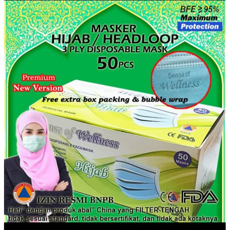 masker sense of wellness hijab