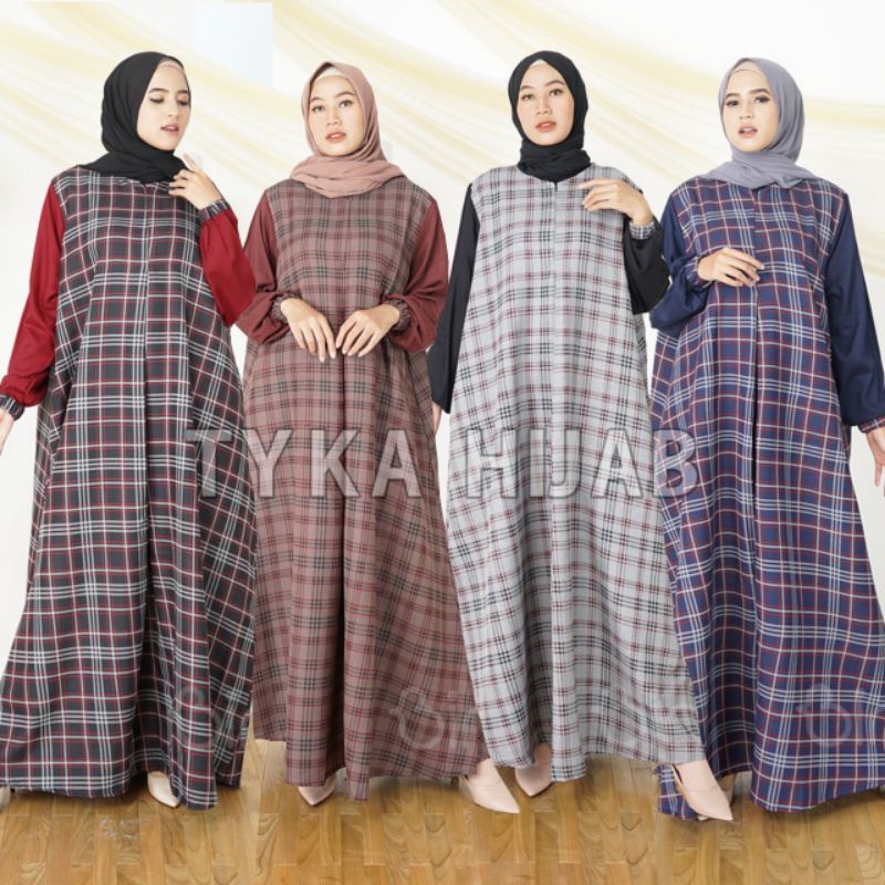 Dress Wanita LD 138 136 XXXL Eldea Levia Maxi Ori Binti Super Jumbo Gamis Terbaru Murah Syari Maxy D