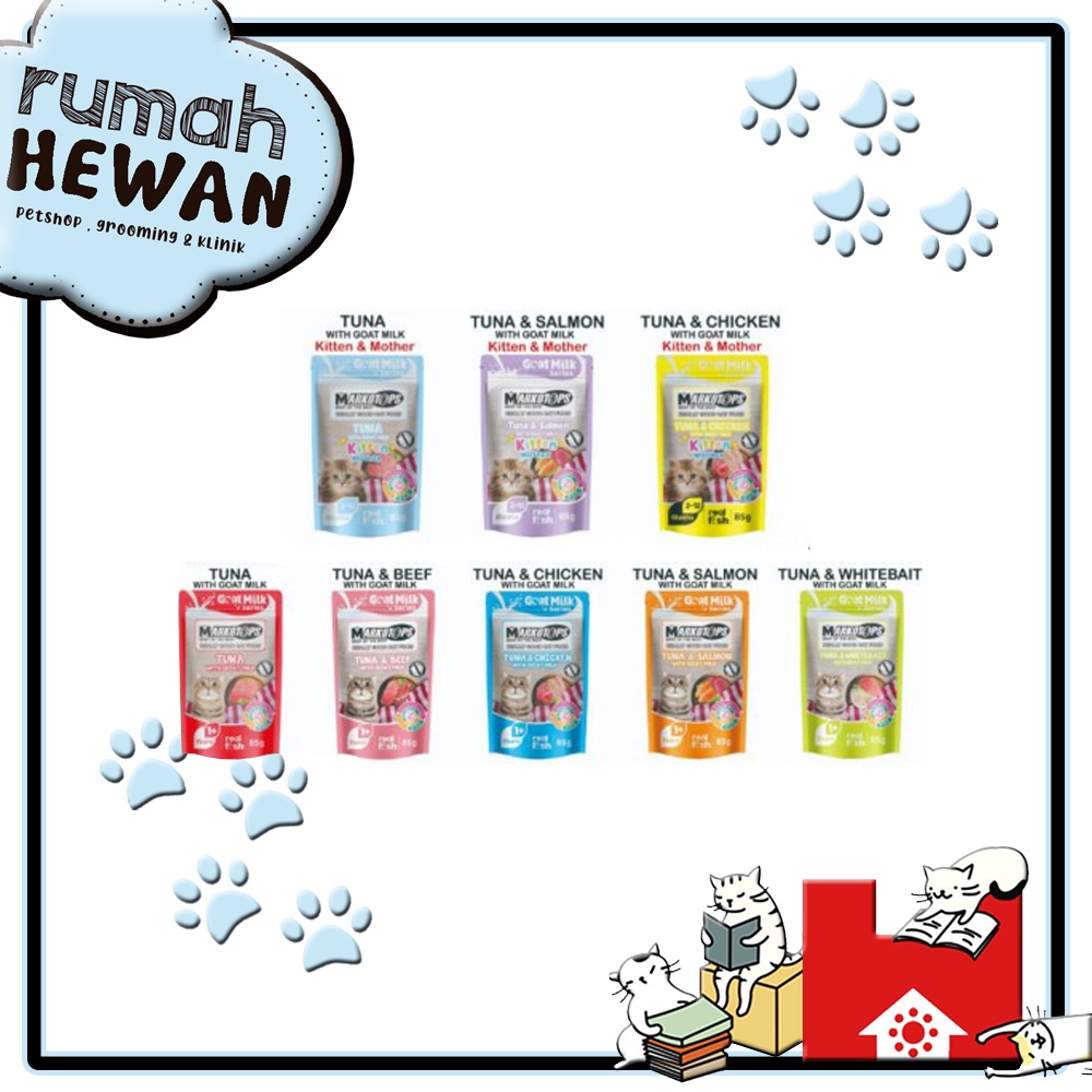 Markotops Pouch Kitten &amp; Adult 85gr - Makanan Kucing Wet Food