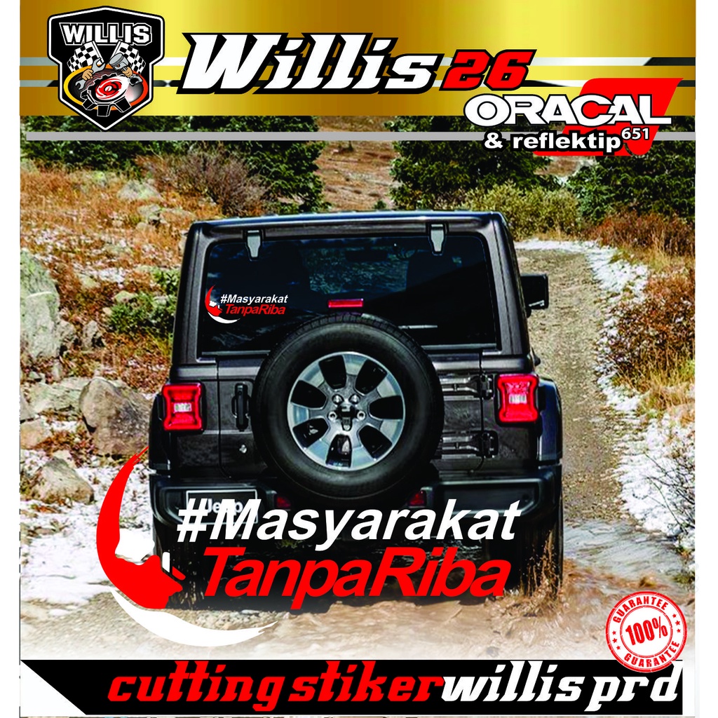 Cutting Sticker Islami, Stiker Masyarakat Tanpa Riba 02