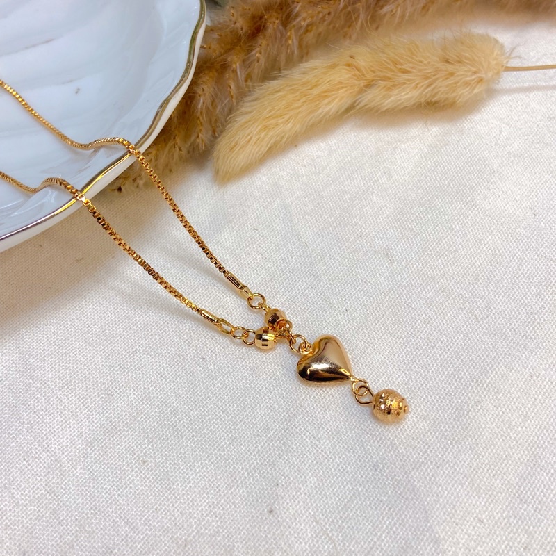 kalung Liontin Love Permata Mewah 24karat