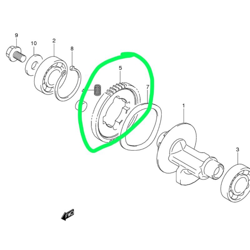 GEAR Gigi Balancer Satria fu 150 karburator Original SUZUKI SGP