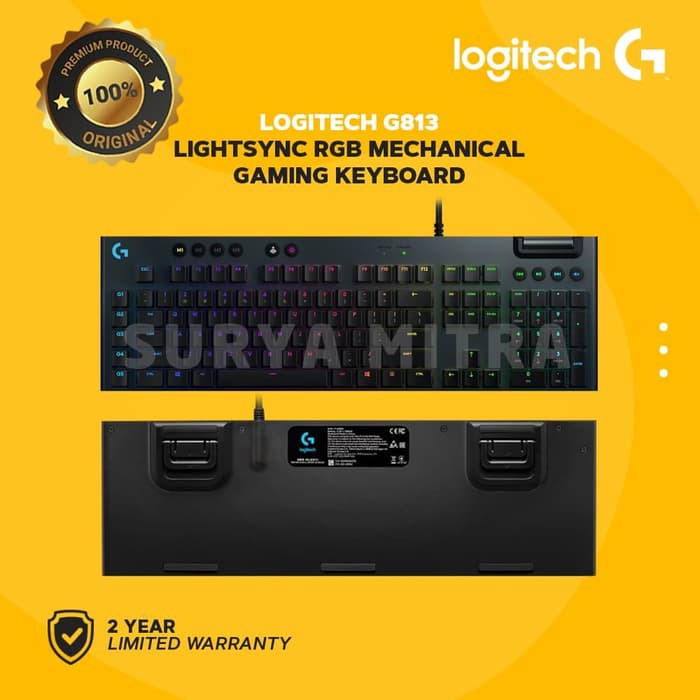 KEYBOARD GAMING MECHANICAL LOGITECH G813 LIGHTSYNC RGB
