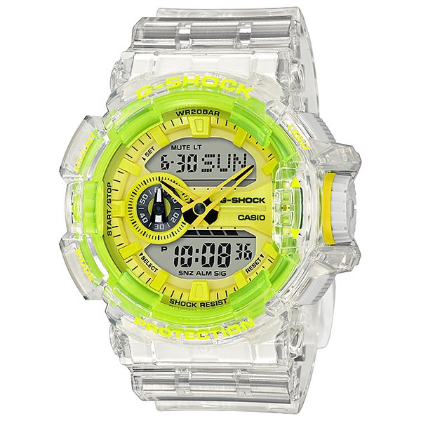 JAM TANGAN PRIA CASIO G-SHOCK GA-400SK-1A9 ORIGINAL - GSHOCK GA400SK JELLY KUNING