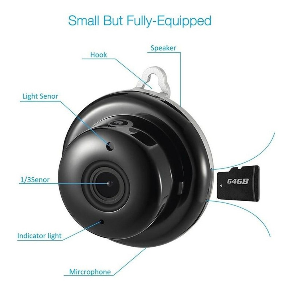 KAMERA PENGINTAI KECIL CCTV MINI WIFI TERSEMBUNYI V380 SPY CAM IP HIDDEN CAMERA OUTDOOR TERHUBUNG HP WIRELESS MICRO SD MATA2 PENGINTIP ALAT KEAMANAN SECURITY JS138