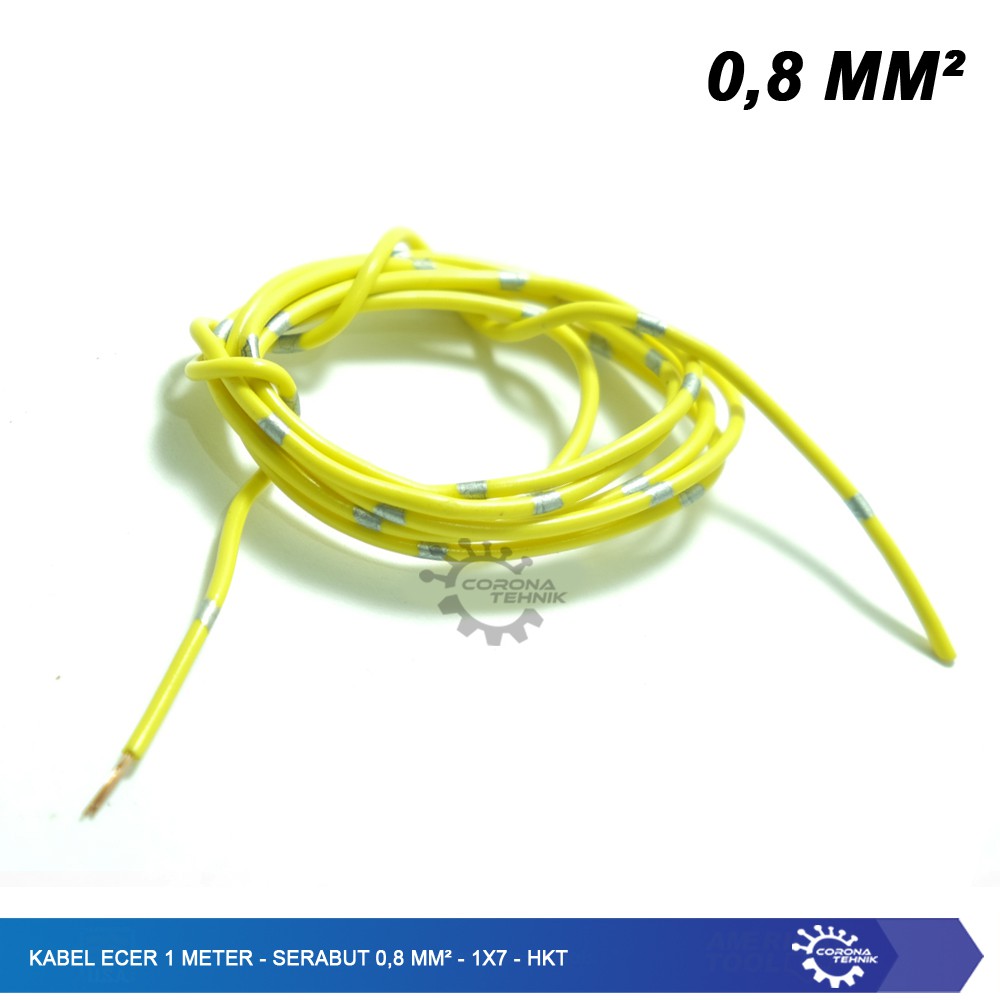 Kabel Ecer 1 Meter - Serabut 0,8 mm² - 1x7 - HKT