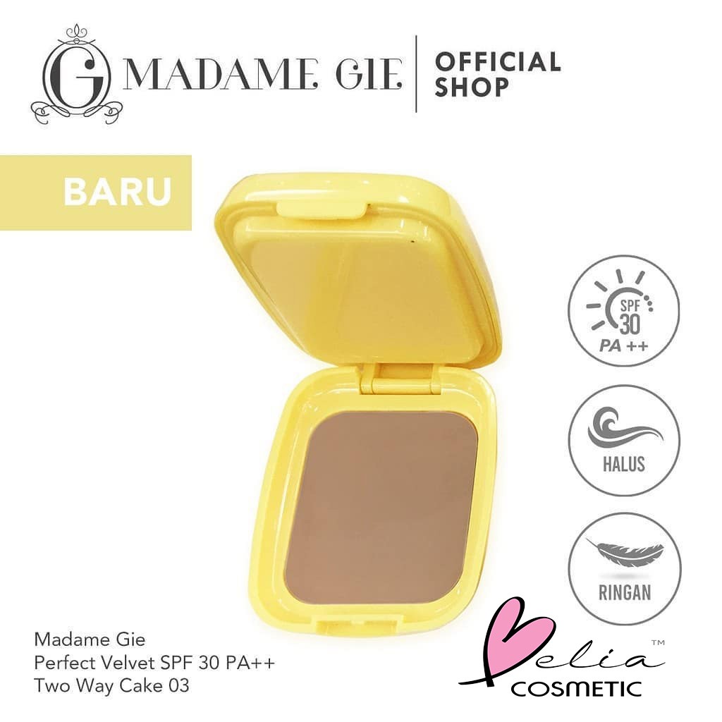 ❤ BELIA ❤ Madame Gie Perfect Velvet SPF30, PA++ Two Way Cake | Bedak Padat BPOM Madamegie