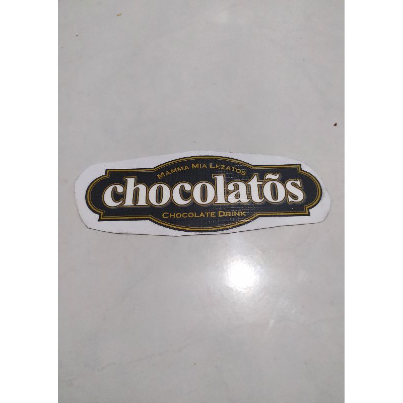 

Stiker Chocolatos Bahan Tekstur Exclusive printing Anti air + Cutting
