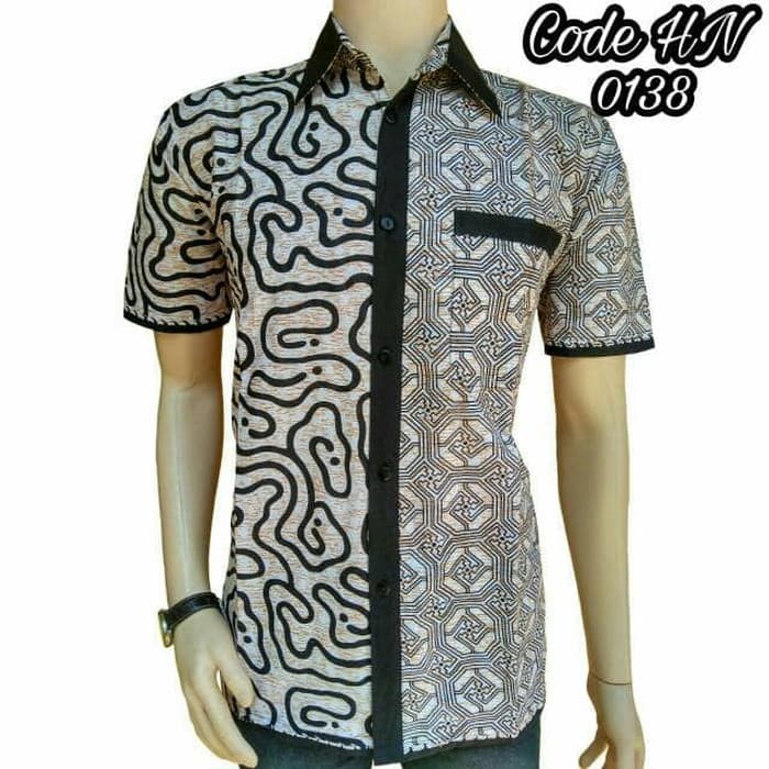 Kemeja Batik Pria Lengan Pendek HN 0138 Batik Pekalongan