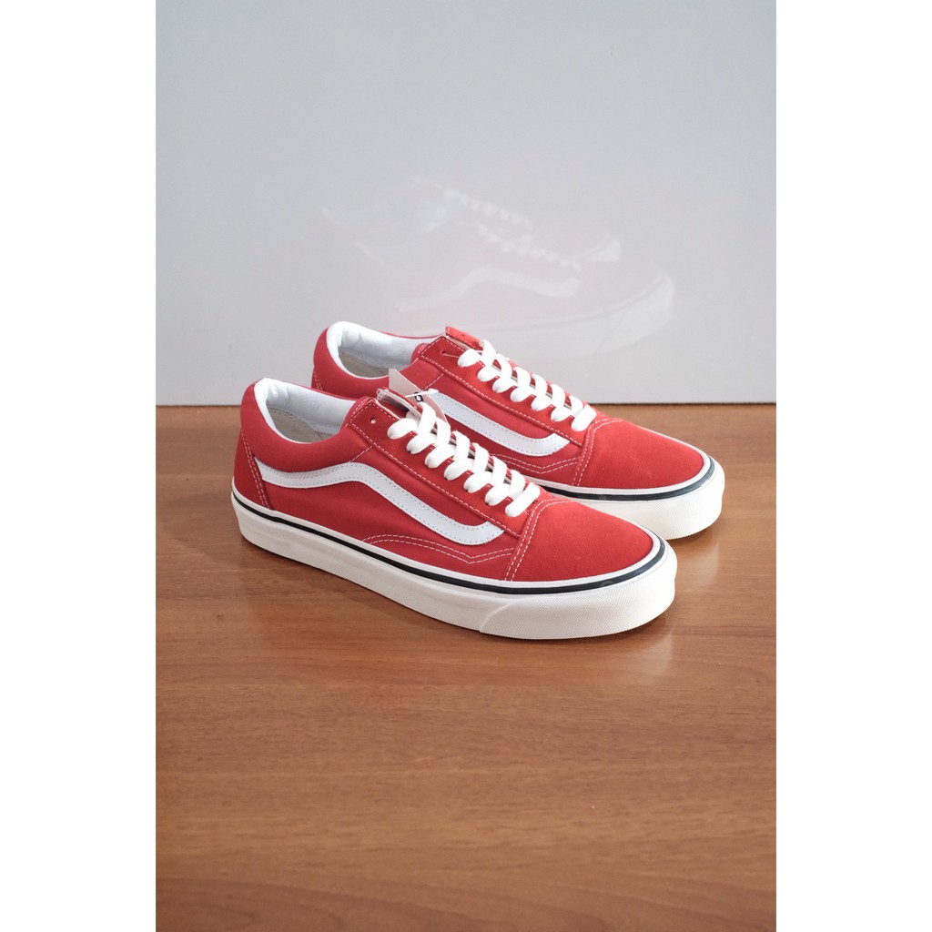 VANS OLDSKOOL BRICK RED/WHITE (ORIGINAL100%) BUKAN PREMIUM ATAU KW 