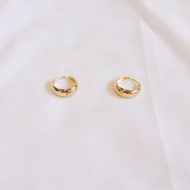 Ark.co - Taylor earrings (circle ; triangle) anting statement basic gold minimalis