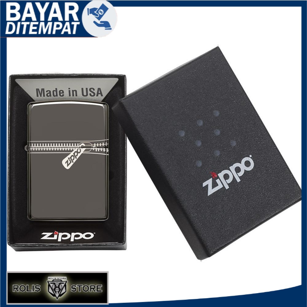 ZIPPO MATTE KW SUPER BLACK ICE ZIPPER P16 MOTIF MANCIS PEMANTIK LIGHTER MURAH