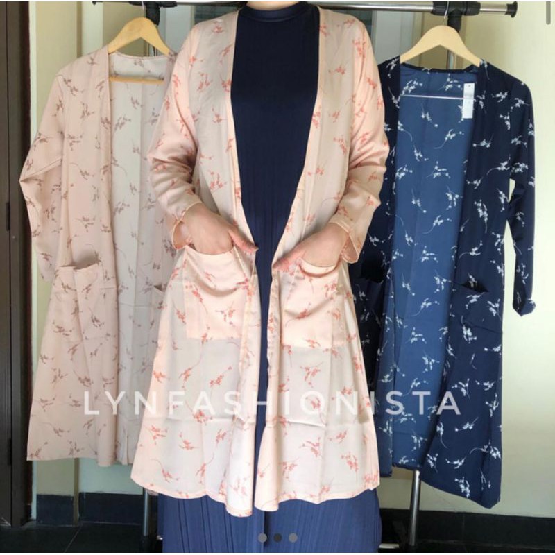 LYNFASHIONISTA-OUTER MOTIF BUNGA/LONG KARDI MUSLIMAH/BUNGA KECIL