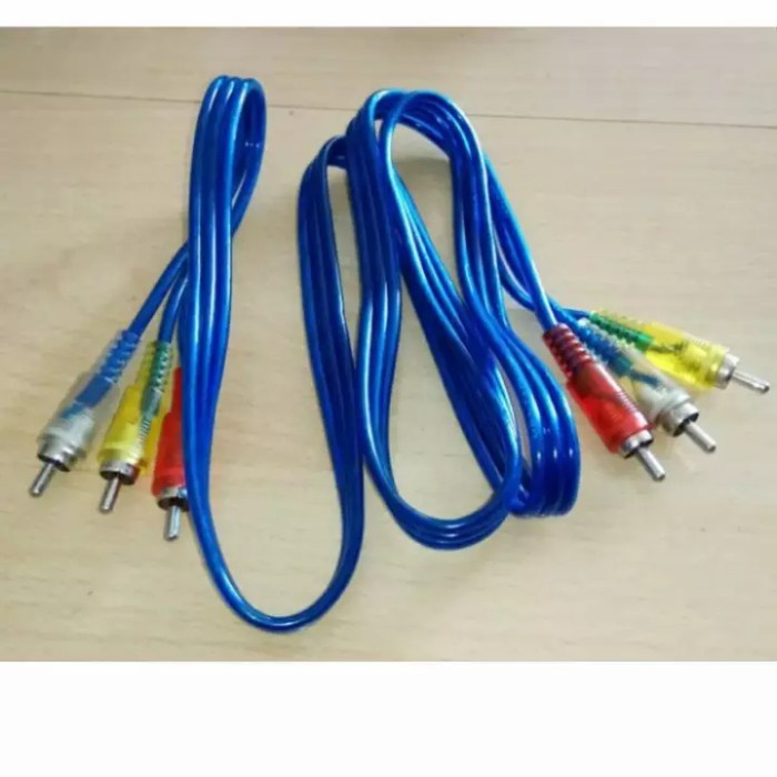 KABEL JEK TRANSPARAN 3X3 KABEL RCA SPEAKER DVD TV