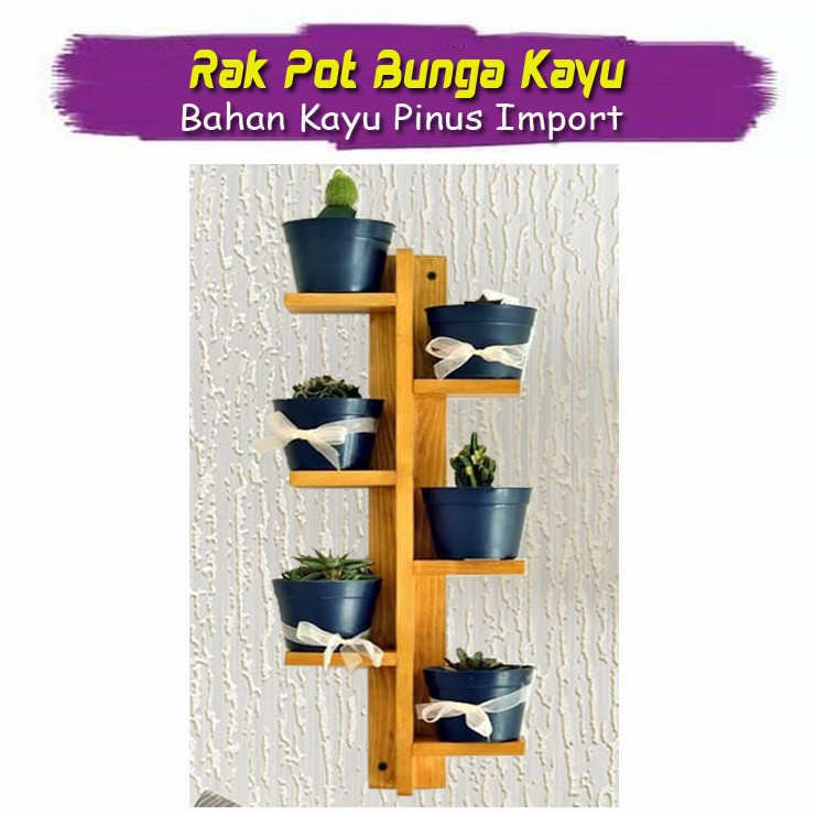 RAK POT BUNGA KAYU - POT BUNGA - RAK GANTUNG POT BUNGA KAYU - RAK POT BUNGA KAYU PINUS
