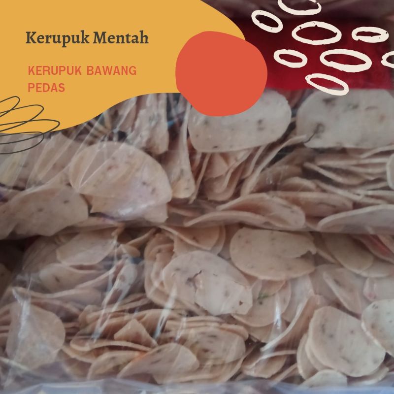 

[ 1 KG ] KERUPUK BAWANG PEDAS MENTAH / KRUPUK BAWANG SUPER