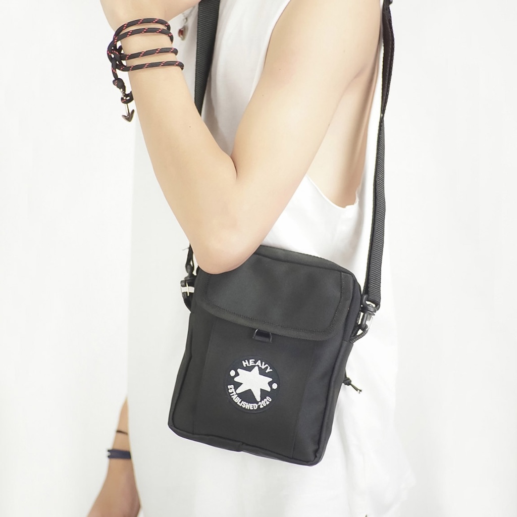 Slingbag Heavy Black Original - Tas Pria - Tas Selempang Pria Cross Body Bag Crowd