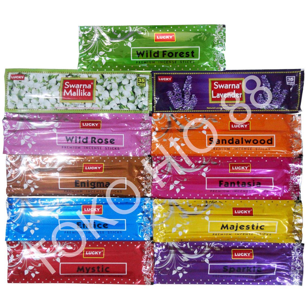 Hio / Dupa Wangi Aromaterapi Merk Lucky India Incense Sticks Aromatheraphy ( Isi 35 Batang )