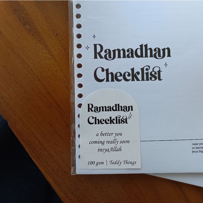 

Minimalist Ramadhan checklist | Daily Planner | 1443 H by Teddythings