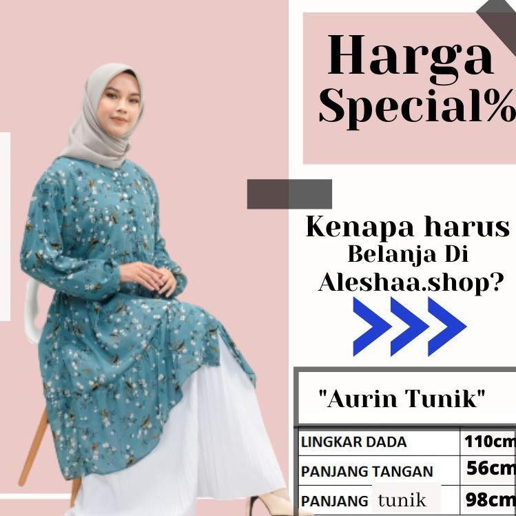 [READY JKT] Long tunik wanita terbaru tunik ceruty babydoll motif bunga kekinian trend 2021