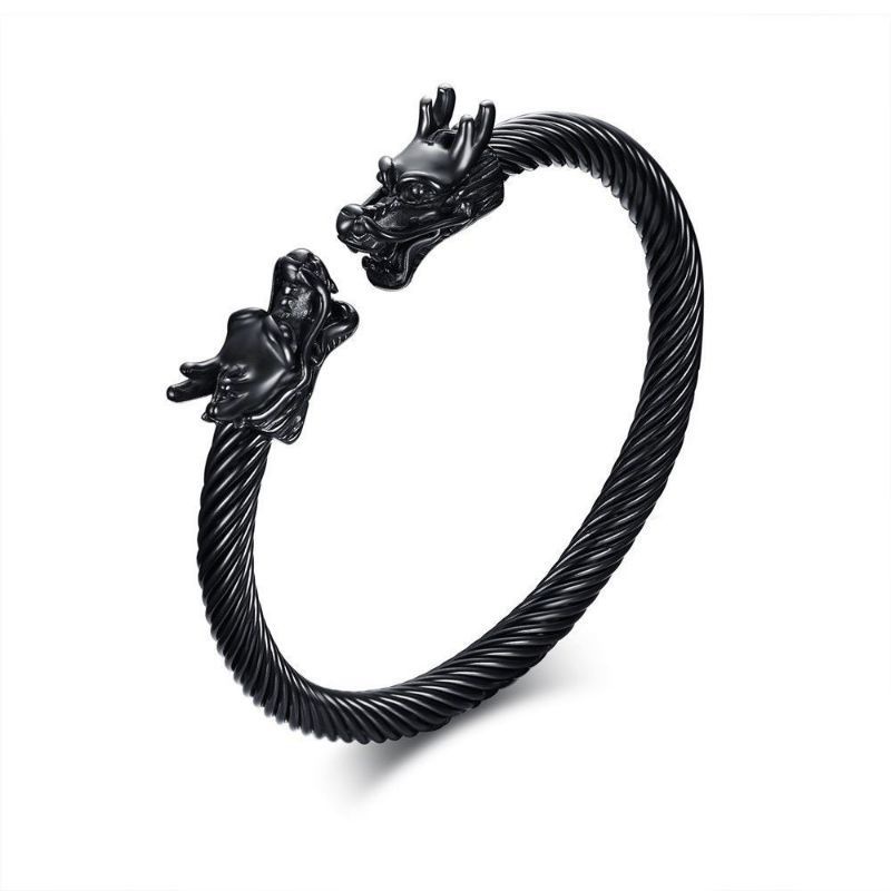 GELANG TITANIUM KEPALA NAGA/GELANG TITANIUM MODEL DRAGON STAINLESS STEEL KUALITAS IMPORT BAGUS