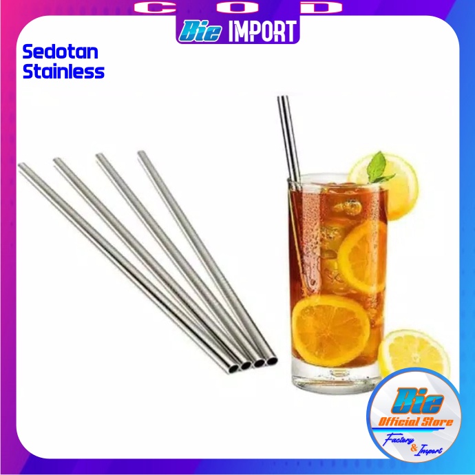 Sedotan Stainless Steel Premium Impor Best Seller