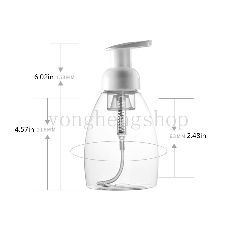 Botol Dispenser Kosong Isi Ulang Model Pompa Ukuran 300ml Untuk Sabun / Sampo / Lotion / Kosmetik