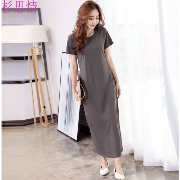 BEFAST - ZFS OOTD Dress MACA / SOCI DRESS / Dres Maxy Terbaru / Pakaian Wanita Kondangan/Pesta / Longdress Kekinian Remaja Wanita ABG / Dress Polos / Fashion Ala Style Korean / Longdress lengan Pendek / Termurah