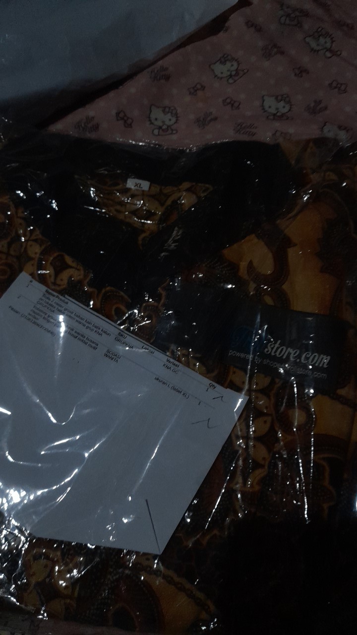 Trolistore Grosir Batik Tunik Wanita Busana Muslim Lengan Panjang Busui Coklat Motif Sodasi