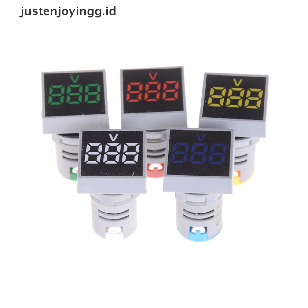 Panel Voltmeter Digital Led 22mm Ac12-500v Bentuk Persegi